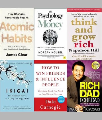 Atomic Habits + Psychology of Money + Ikigai + How To  Win Friends Influence People + Rich Dad + Think And Grow Rich