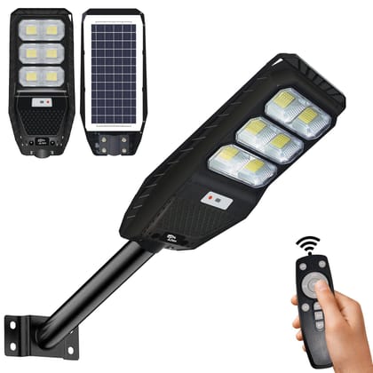 100Watt Solar Hexagon Street White Light for Garden-With Pole