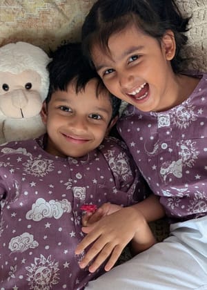 Cotton Night Suit for Kids | Nayantaara Mauve-1-2Y