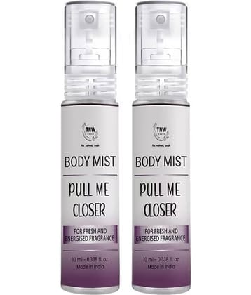 TNW - The Natural Wash Pull Me Closer Body Mist For Men & Women, 10ml Each (Pack of 2)