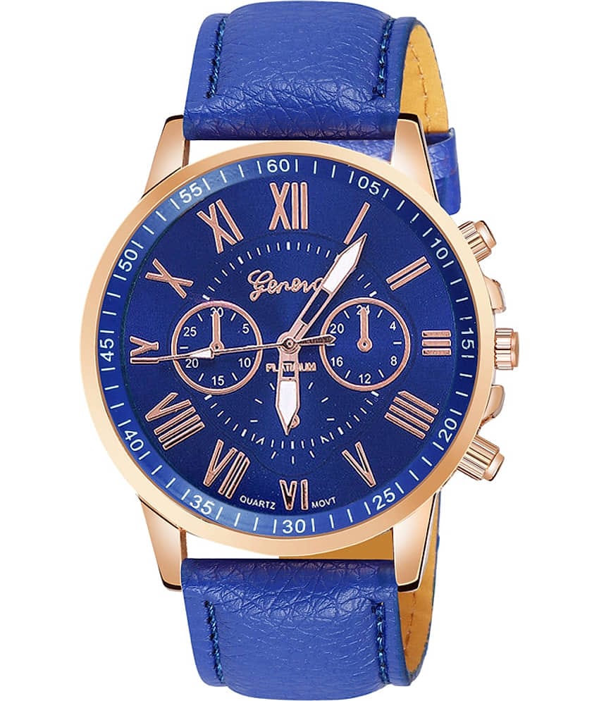 DECLASSE Blue Leather Analog Men's Watch