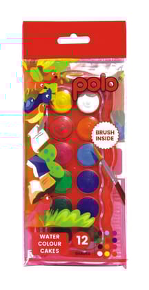 polo Watercolor Cake Set Pack of 2 | 12 Bright & Rich Shades (20mm) | Safe, Non-Toxic & Easy to Use | Ideal for Kids, Artists & School Projects