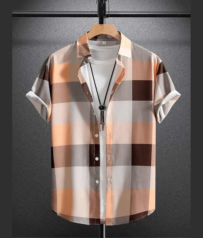 AAPSKA Poly Cotton Regular Fit Printed Half Sleeves Men's Casual Shirt - Multi ( Pack of 1 )