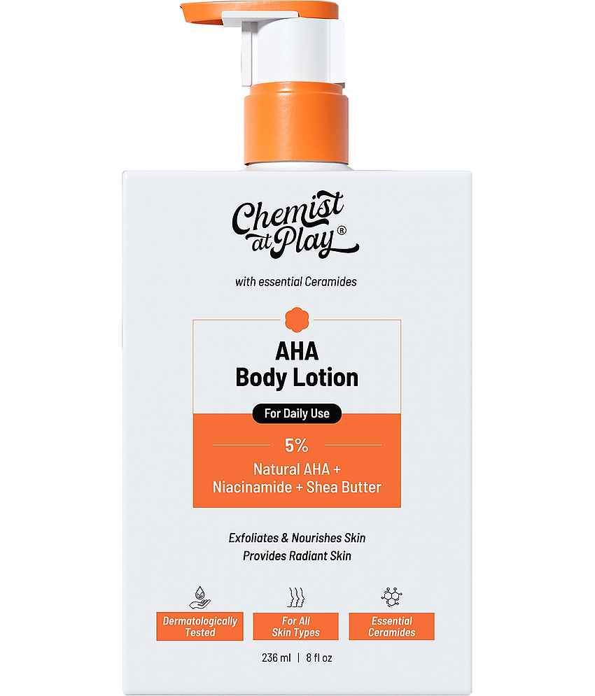 Chemist At Play 5% Natural Aha + Niacinamide + Shea Butter Body Lotion For Daily Use , 236ml (Pack of 1)