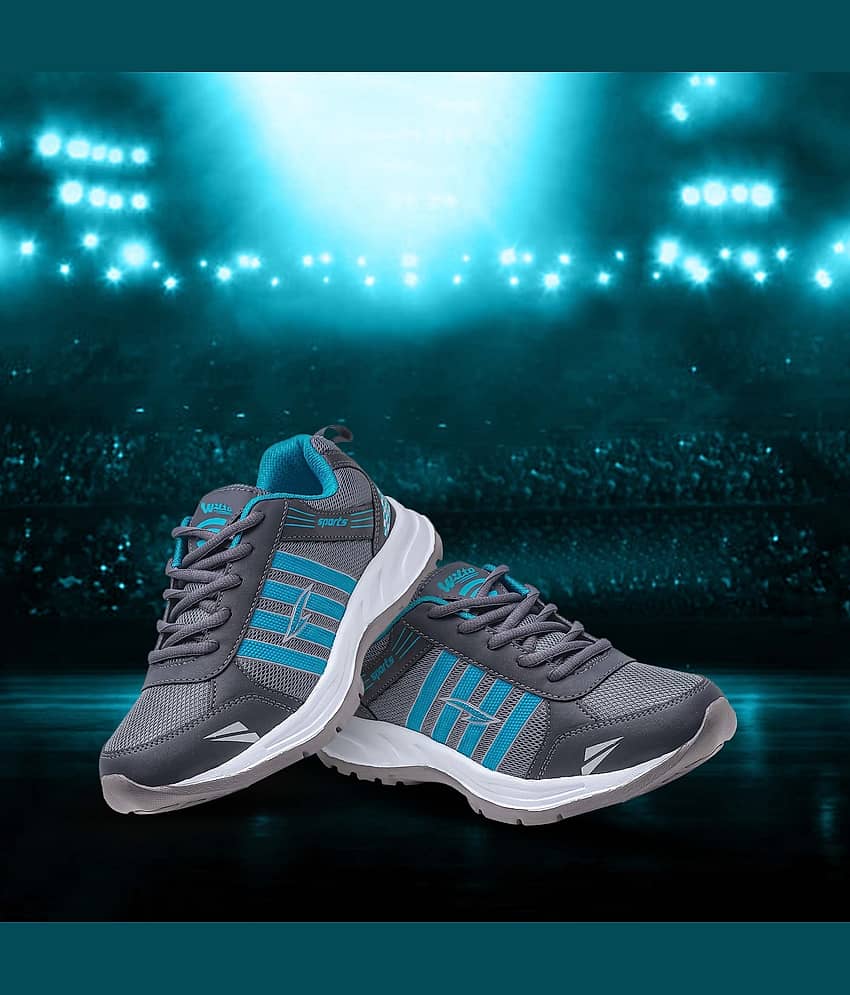 ASIAN WONDER-21 Dark Grey Men's Sports Running Shoes