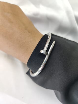Nail Bracelet-Silver-W- 60mm H-48mm