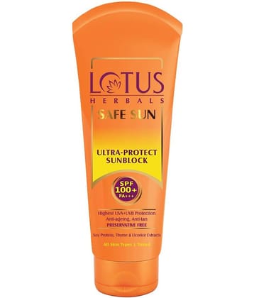 Lotus Herbals Safe Sun Ultra,Protect Sun Block Spf 100 50G
