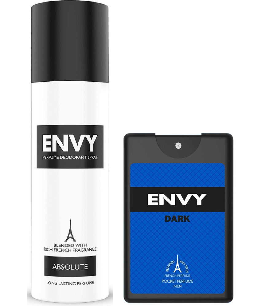 Envy Absolute Deodorant - 140ML & Dark Pocket Perfume - 18ML (Combo Pack of 2)