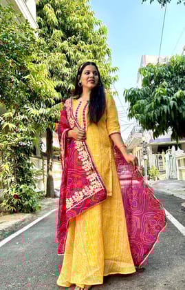 Kota Doria Ethnic Outfit-S