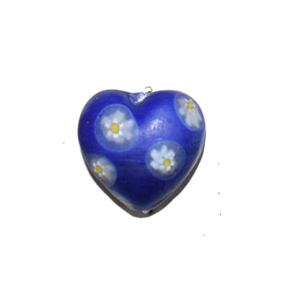 Handmade Fancy Lampwork Glass Beads For Jewelry Making Necklace , Earring and Bracelet (Heart) SFL-693-Per Packet 25 Pcs / 24X18 MM