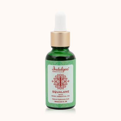 Squalane With Plant Derived Hyaluronic Acid - Rose Essential Oil For Dry & Dull Skin(30ml)