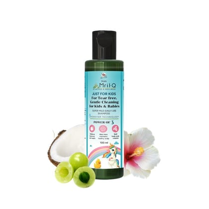 MrilQ Just for Kids | Mild Conditioning Shampoo | Daily Use |No Tears | Heals Itchy Scalp & Cradle Cap | Sulphate, Paraben & SLS Free