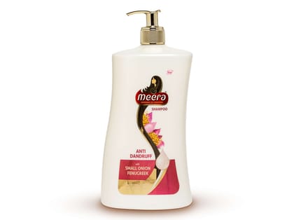 Meera Anti Dandruff Shampoo, With Goodness Of Small Onion and Fenugreek, Nourishment, For Men And Women, Paraben Free, 1 Litre