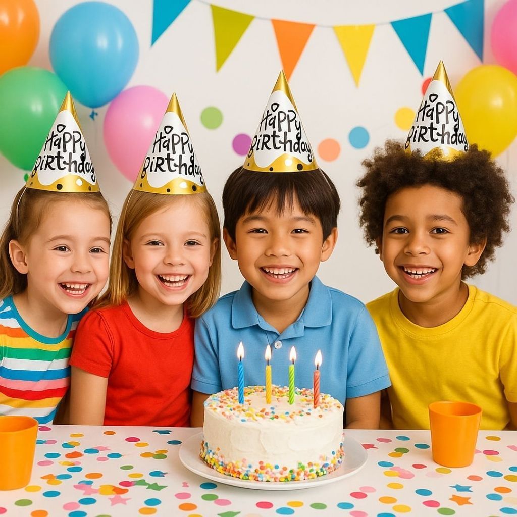 Happy Birthday Golden Hats - 8PC - Party and Festive Needs | Buy online on ZillyBuy