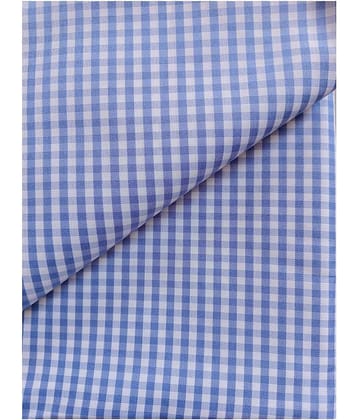 Makhanchor Blue 100 Percent Cotton Unstitched Shirt pc