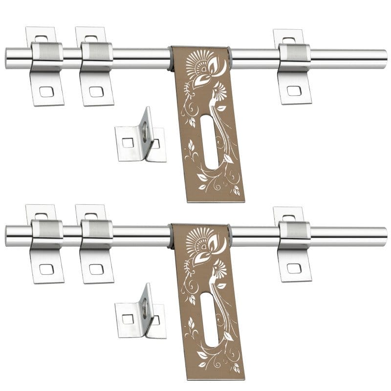 S-GUARD Stainless Steel Door Fitting Aldrop for Home, Gate, Bedroom, Store Room, Offices-LA55 Gold-2 Pcs