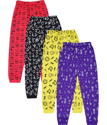 Santee Pack of 4 Boys Cotton Blend Trackpant ( Multicolor )