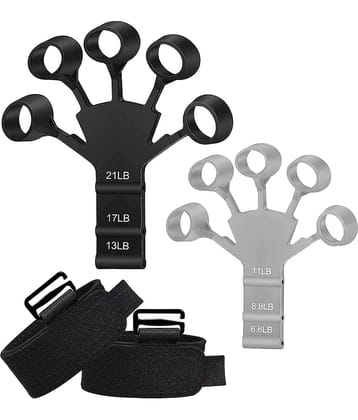 HORSE FIT  New Finger Gripper Strengthener - Adjustable Finger Exerciser and Finger Stretcher - Grip Strength Trainer for Hand Therapy, Rock Climbing - Relieve Pain for Arthritis, Carpal Tunnel