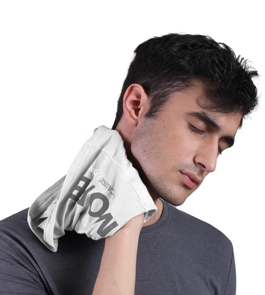 FREECULTR Unisex Bamboo Bandana, Anti Microbial Super Soft & Comfort Fit, Breathable Multipurpose Headband, Face Mask for Dust Protection and Sun - Printed Pack of 3-Black,Charcoal,White