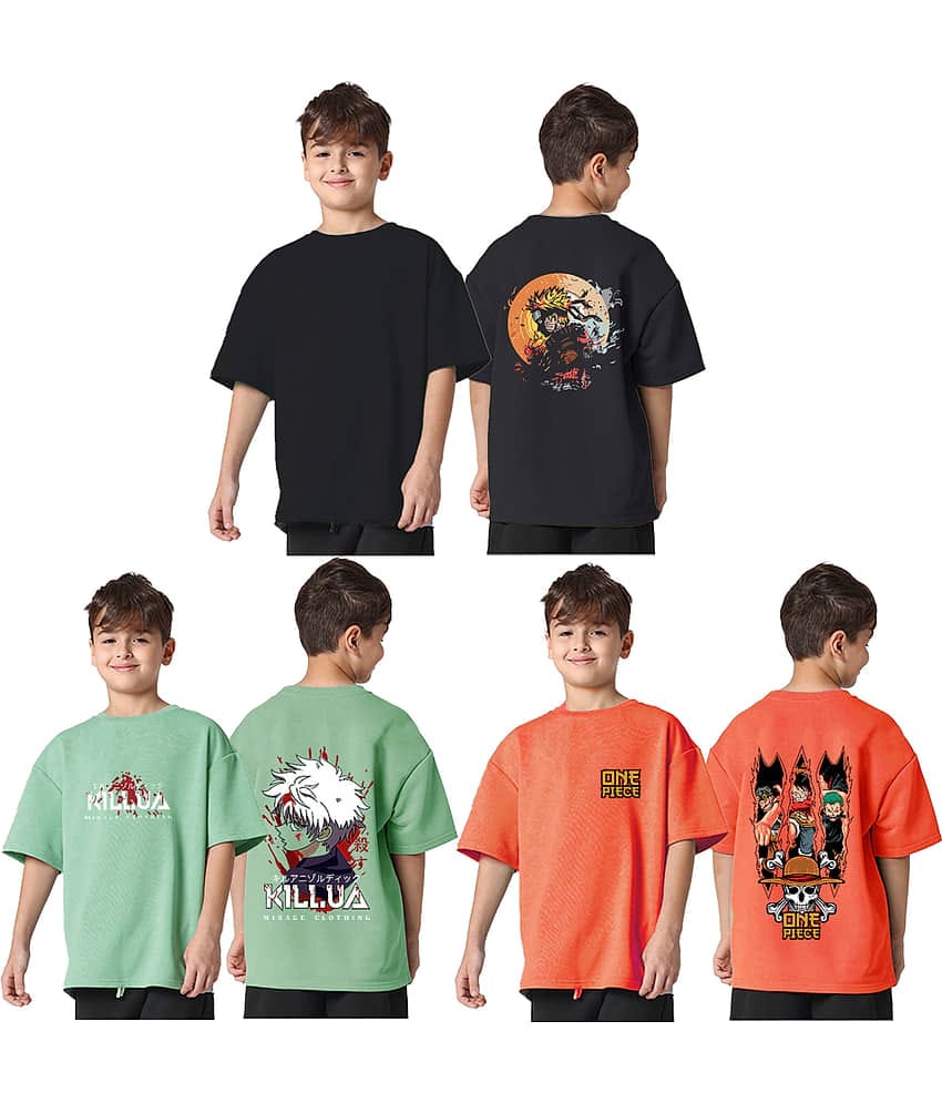 Billyball Pack of 3 Boys Cotton T-Shirt ( Multicolor 4 )