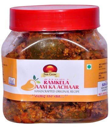 Sun Grow Fresh khada Masala Se Bana Organic Ramkela Rajasthani Mango Pickle Masaledar Raw Mango(Kairi) Pickle 500 g