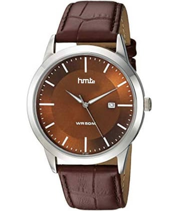 HMTe M-8612 Leather Analog Men's Watch