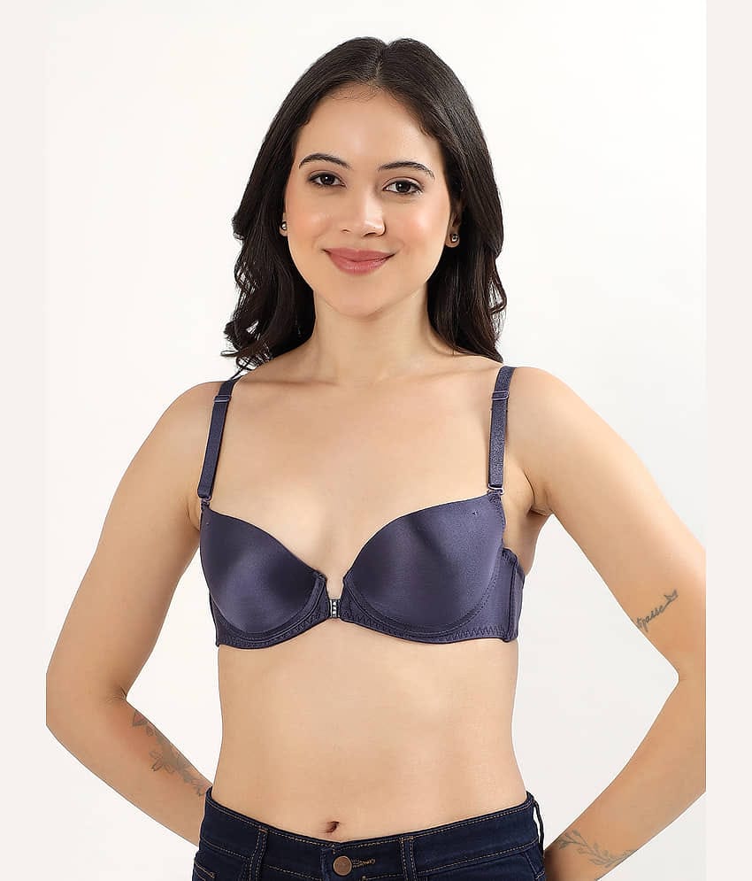 PARKHA Pack of 1 Nylon Heavily Padded Push Up Bra For Women ( Blue )