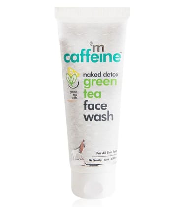 mCaffeine Vitamin C Face Wash for Women with Green Tea & Hyaluronic Acid | Oil Control Face Wash for Oily Skin, Dull & Dry Skin | For Hot & Humid Conditions - 50ml