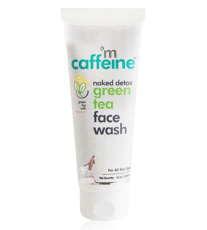 mCaffeine Vitamin C Face Wash for Women with Green Tea & Hyaluronic Acid | Oil Control Face Wash for Oily Skin, Dull & Dry Skin | For Hot & Humid Conditions - 50ml