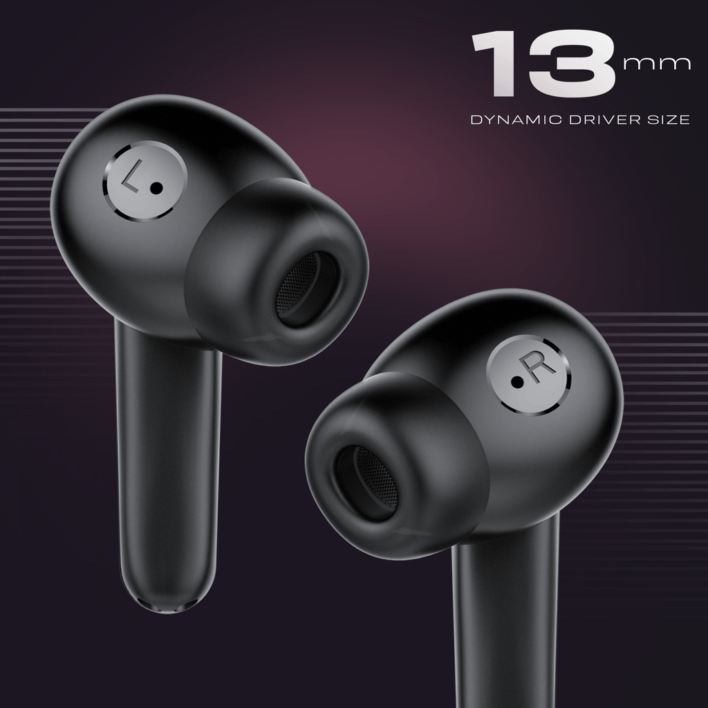 Cellecor BroPods CB03 Waterproof Earbuds With 30 Hours Playtime, Automatic Pairing, ENC Bluetooth-Black