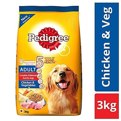 Dry Pet Food - For Adult Dogs, Chicken & Vegetables
