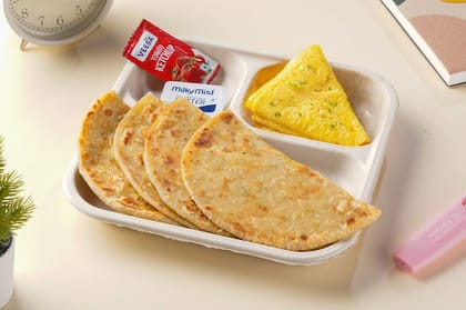 Gobi Paratha With Double Omelette Combo