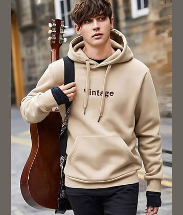 TAZO Cotton Blend Hooded Men's Sweatshirt - Beige ( Pack of 1 )