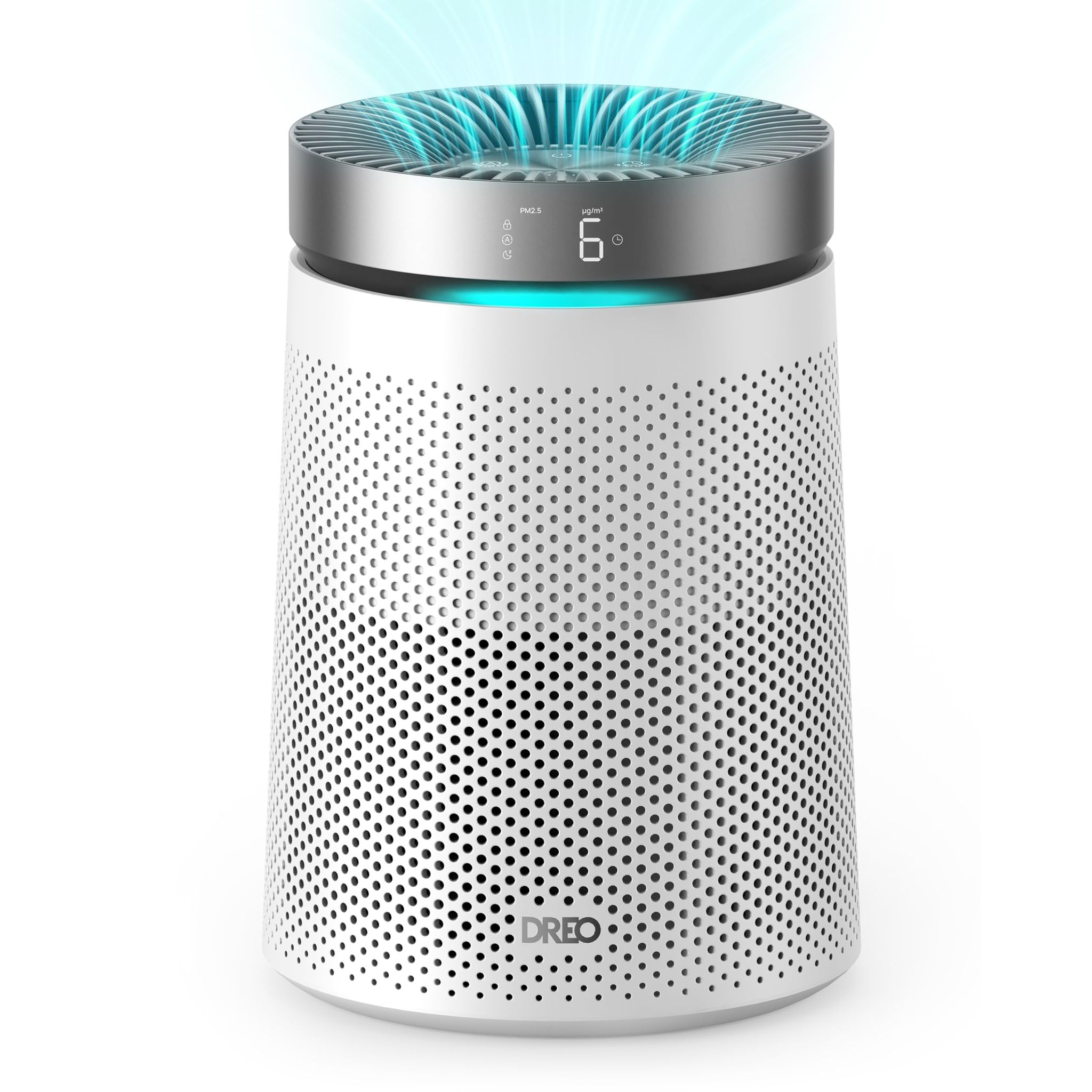 DREO Air Purifier for Home, CADR 173m/h, 3-in-1 True HEPA Filter, Covers up to 70.42m (750ft), LED Air Quality (AQI) Display, RGB Ambient Light, Memory Function, Ultra-Quiet 25dB, 2 Year Warranty