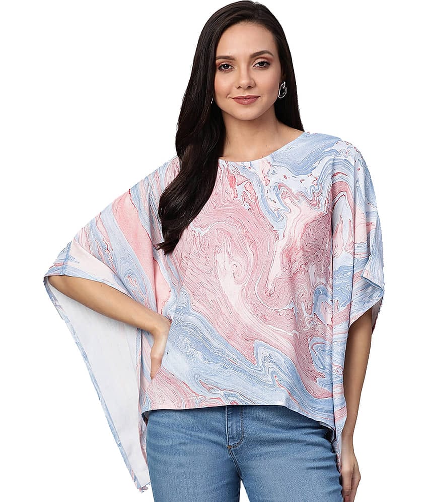 Yash Gallery Women's Rayon Regular Top ( Multicolor )