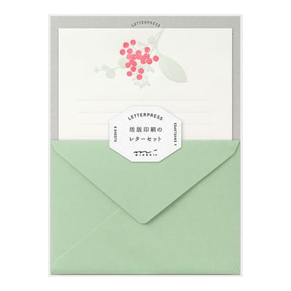 Letter Set 460 Press Bouquet Red