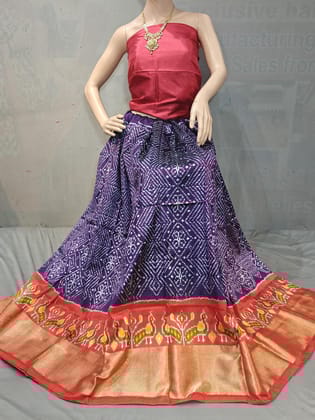 Pochampally Ikkat Silk Lehenga