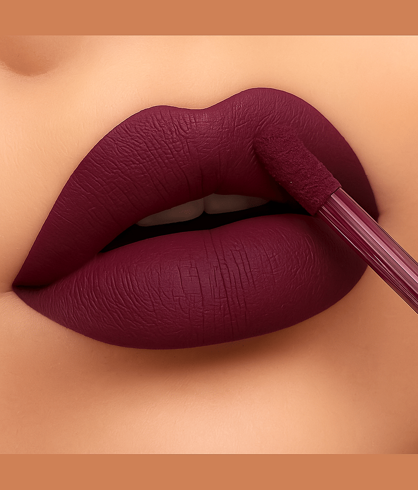 BELLABLOOM Purple Matte Long Lasting Liquid Lipstick ( Pack of 1 )
