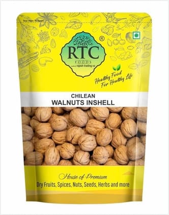 RTC Chile Inshell Walnuts Pouch | Rich Source of Iron and Protein| Omega 3 Food | Rich in Antioxidants | Delicious and Healthy
