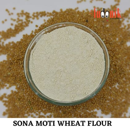 Fudonik Sona Moti Wheat Flour (Emmer Wheat) | Ancient Desi Grain & Low Gluten | Soft Rotis