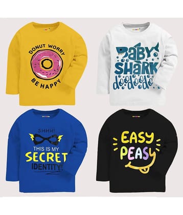 Kuchipoo Pack of 4 Baby Boys Cotton Blend T-Shirt ( Multicolor1 )