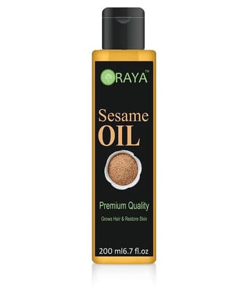 ORAYA 100% Organic Sesame Oil For Hair Growth Hair Massage Oil- 200 ml