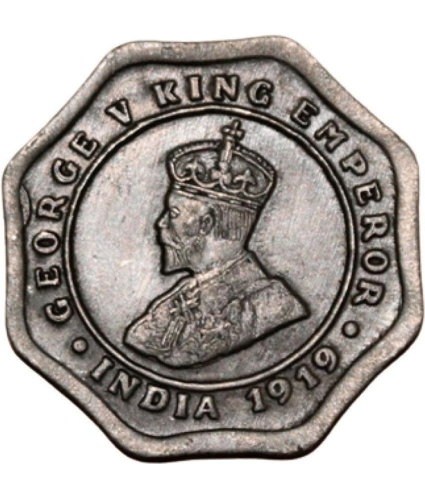 skonline - 4 ANNAS 1919 OR 1920 GEORGE V KING 1 Numismatic Coins