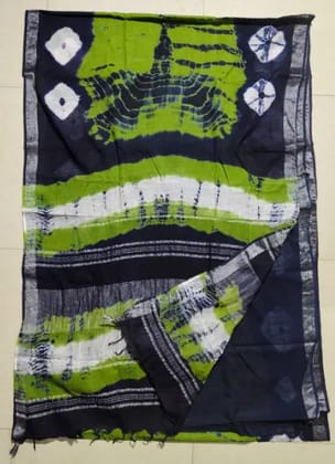 Cotton Linen saree with blouse