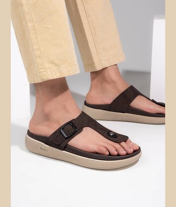 Fentacia Brown Men's Leather Slipper