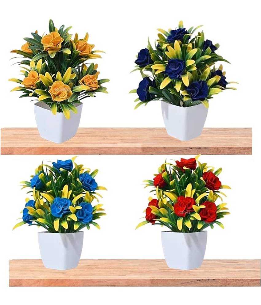 KanRaj - Multicolor Wild Artificial Plants Bunch ( Pack of 4 )