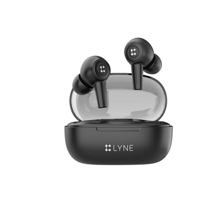 LYNE CoolPods 27 40 Hours Music Time True Wireless Earbuds with IPX4 Sweat Resistance-BLACK