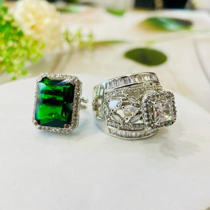 Elsa Viral Ring Combo- adjustable-Green
