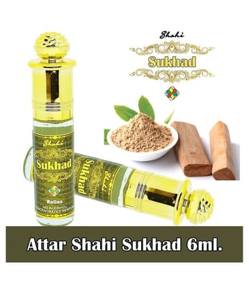 INDRA SUGANDH BHANDAR - Shahi Sukhad Chandan Pure Mysore Sandalwood Fragrance 24 Hours Long Lasting Attar, 6ml