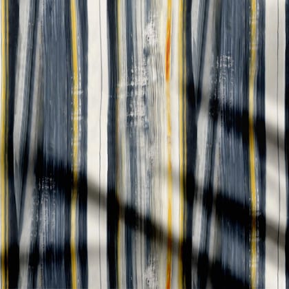 Slate Bands Print Fabric-Cotton